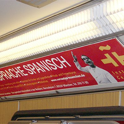 Werbeplakat in U-Bahn